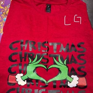 Red Christmas grinch T-shirt